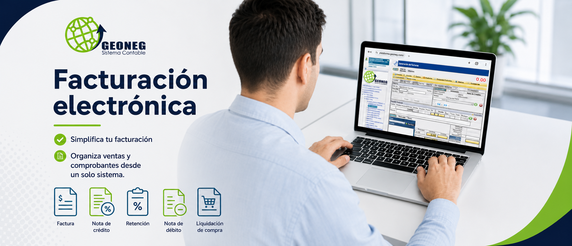 Sistema de facturación electrónica GEONEG para empresas en Ecuador